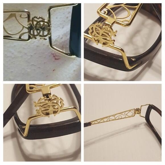 ROBERTO CAVALLI TURCHESE 418 U14 BROWN GOLD PLASTIC EYEGLASSES - Picture 8 of 8